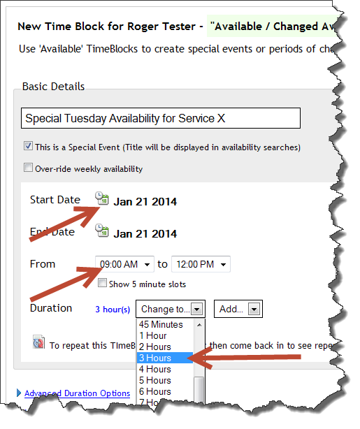 Image:Restricting Services to particular Days: Part 1